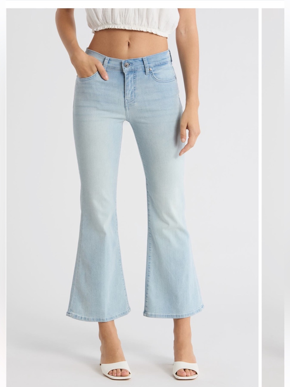 7 For All Mankind Dojo Mid Rise Ankle Flare Jeans